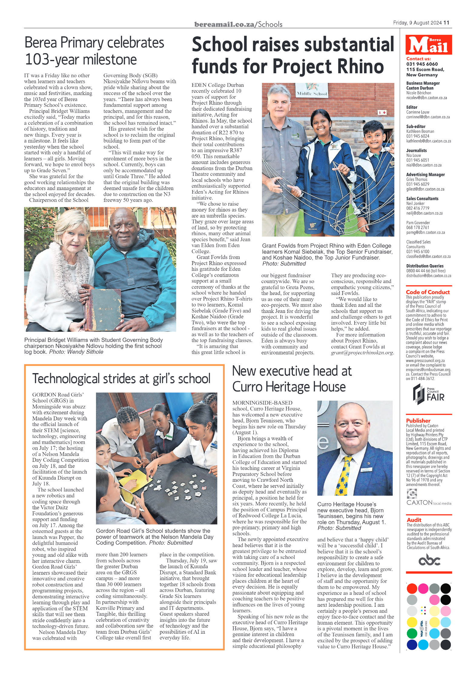 Berea Mail 9 August 2024 page 11