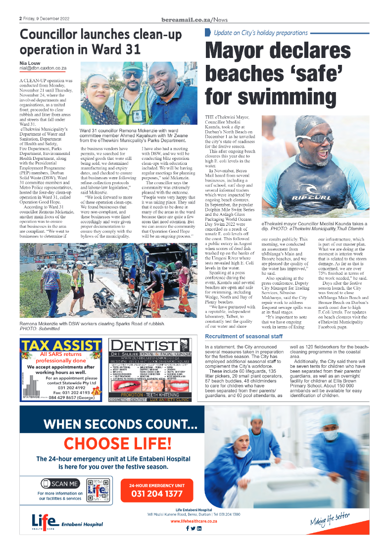 Berea Mail 9 December 2022 page 2