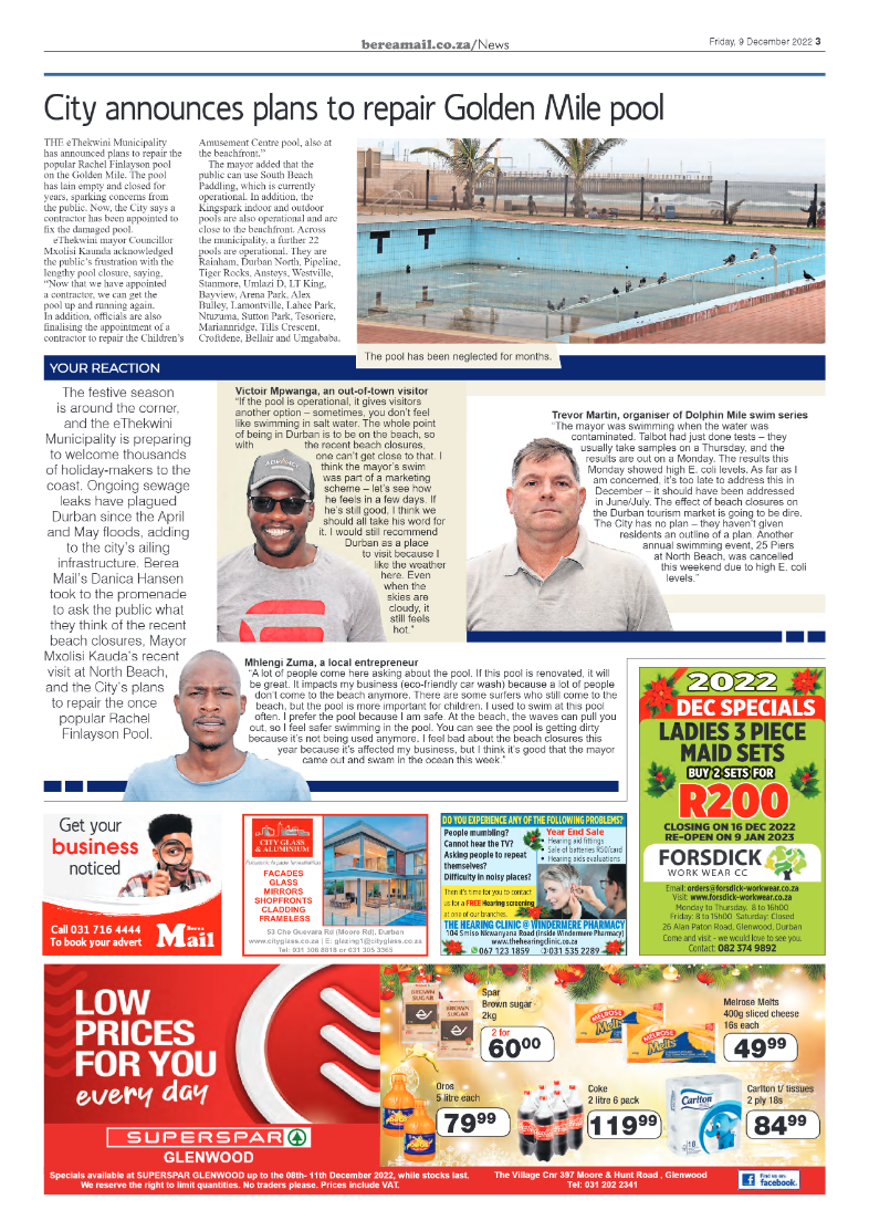 Berea Mail 9 December 2022 page 3