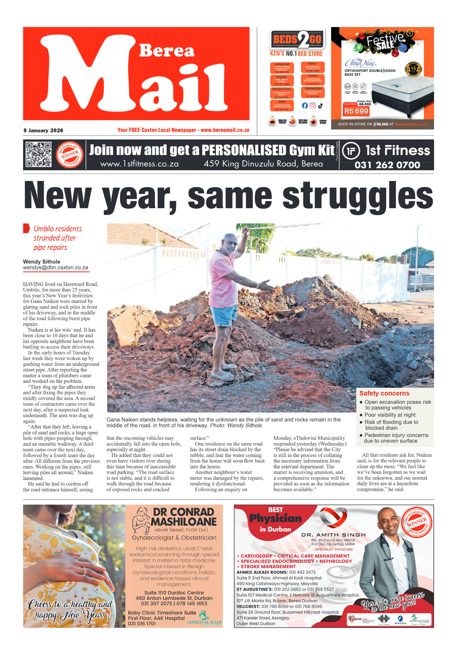 Berea Mail 9 January 2026 page 1