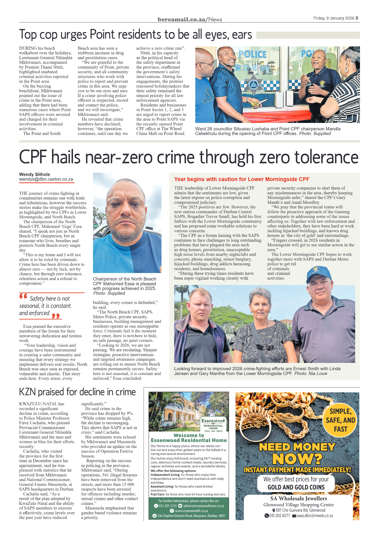 Berea Mail 9 January 2026 page 3