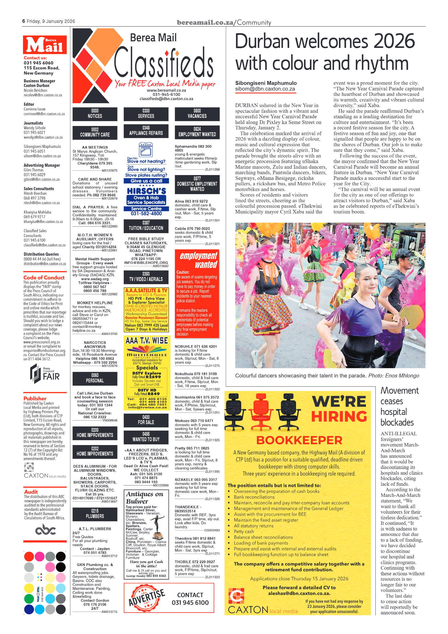 Berea Mail 9 January 2026 page 6