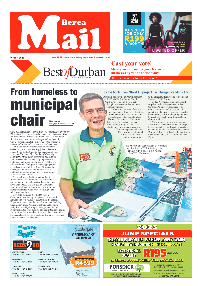 Berea Mail 9 June 2023 page 1