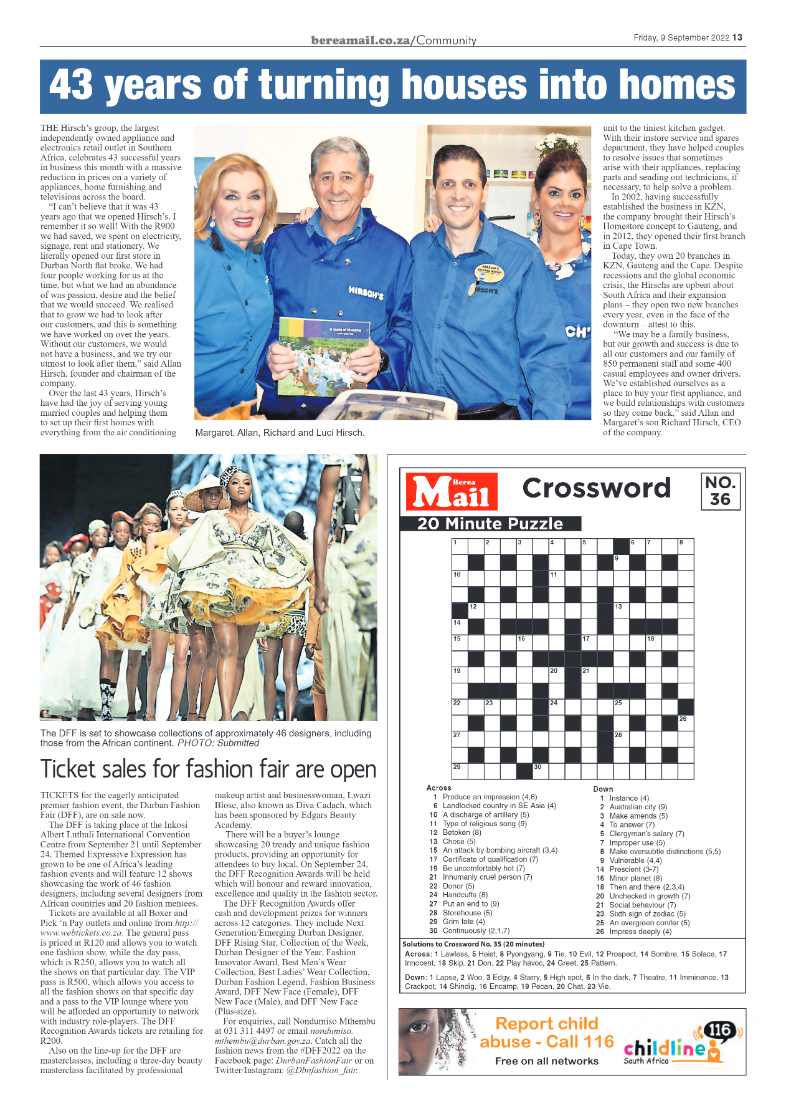 Berea Mail 9 September 2022 page 13