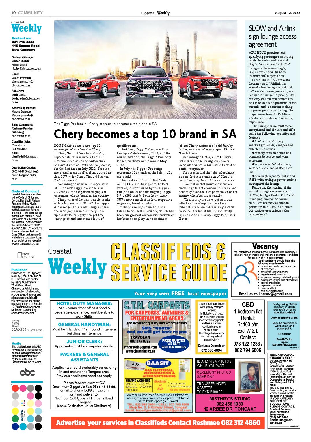 Coastal Weekly 12 August 2022 page 10