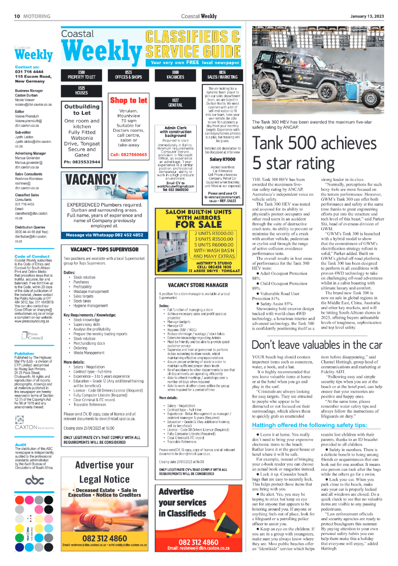 Coastal Weekly 13 January 2023 page 10