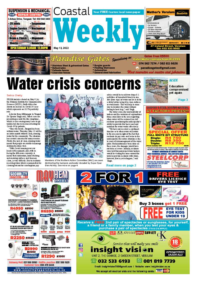 Coastal Weekly 13 May 2022 page 1