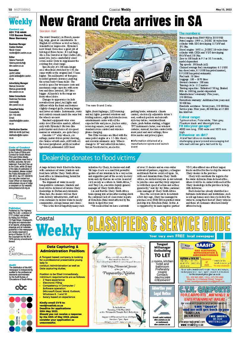 Coastal Weekly 13 May 2022 page 10