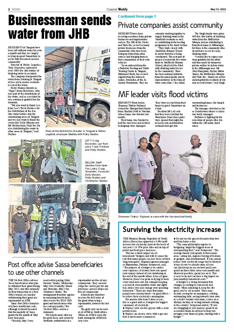 Coastal Weekly 13 May 2022 page 2