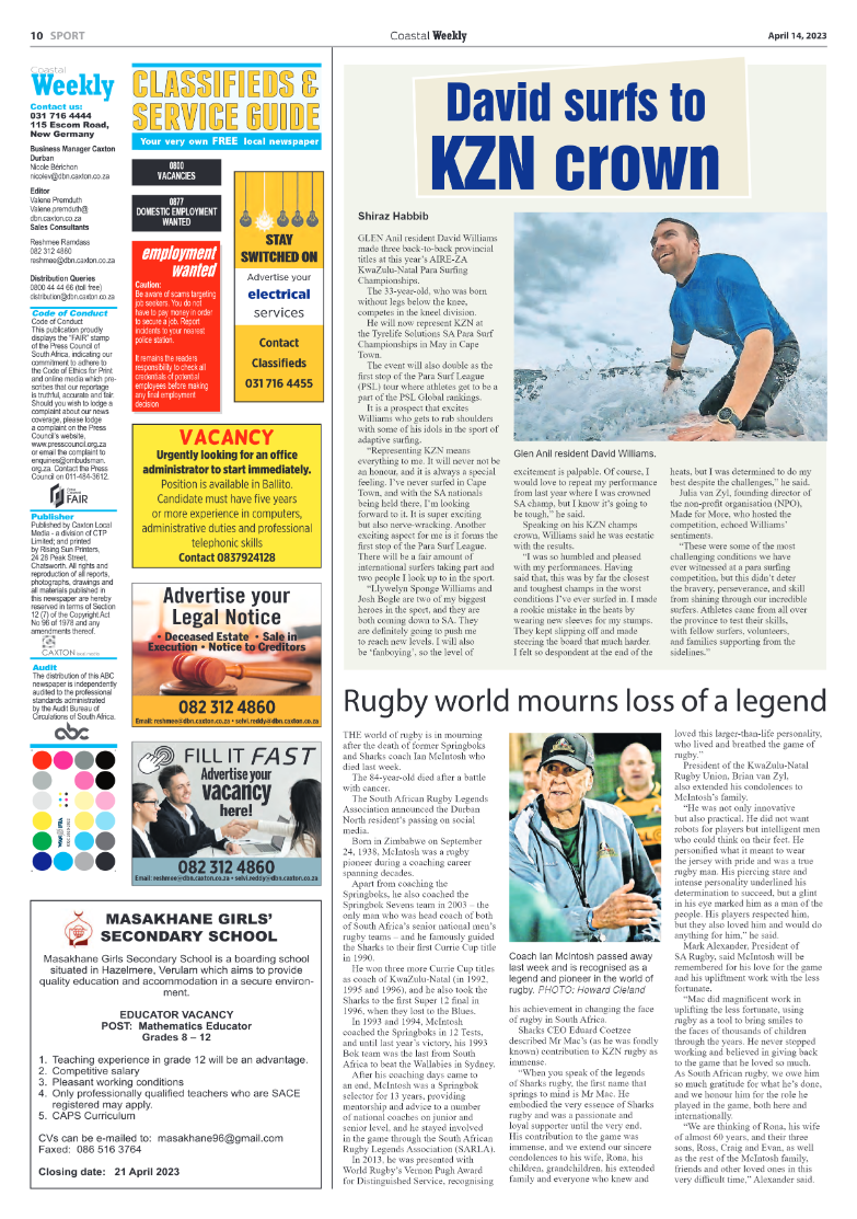 Coastal Weekly 14 April 2023 page 10