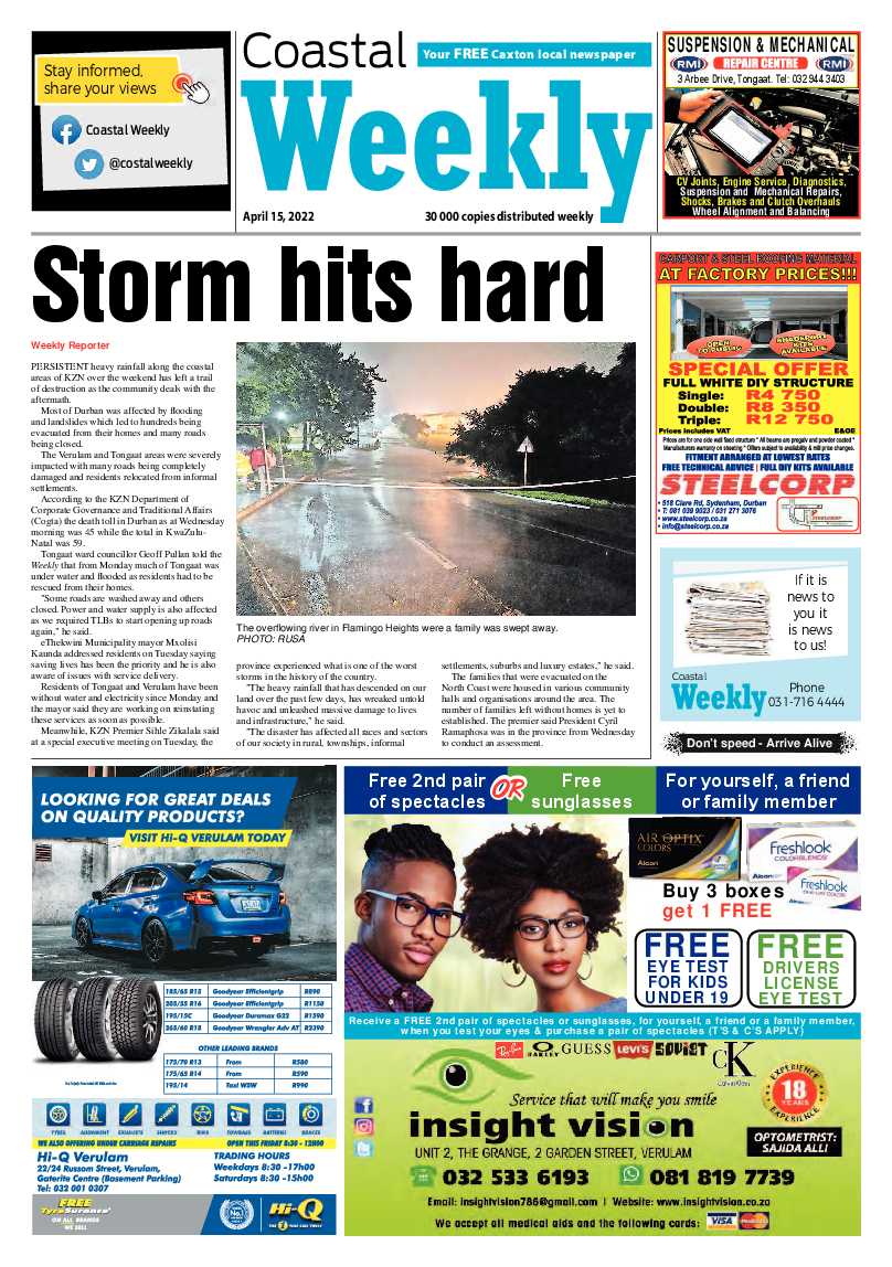 Coastal Weekly 15 April 2022 page 1