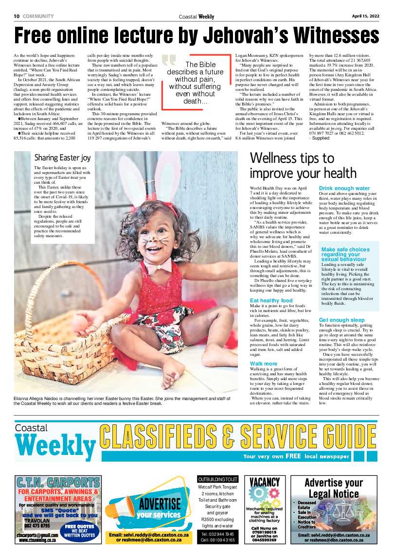Coastal Weekly 15 April 2022 page 10
