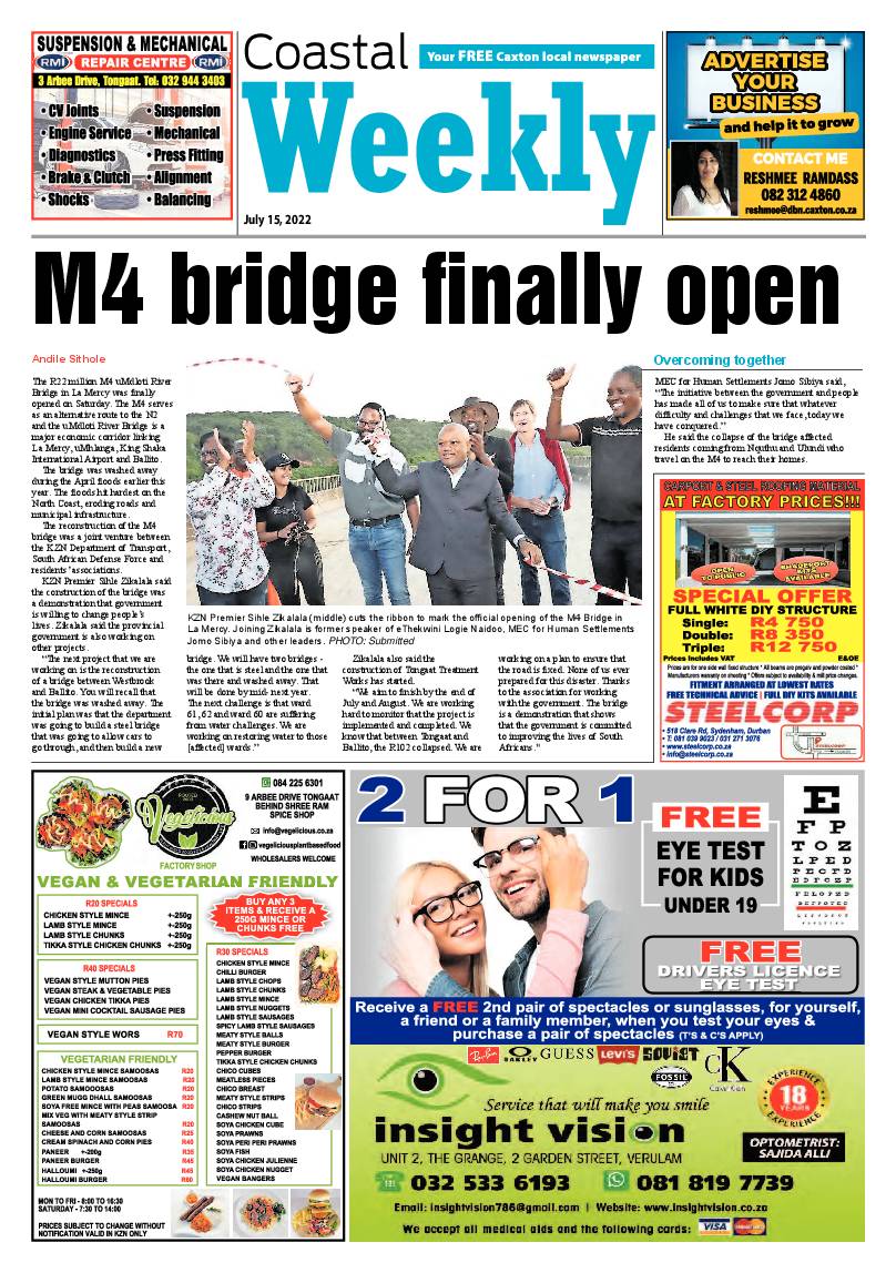 Coastal Weekly 15 July 2022 page 1