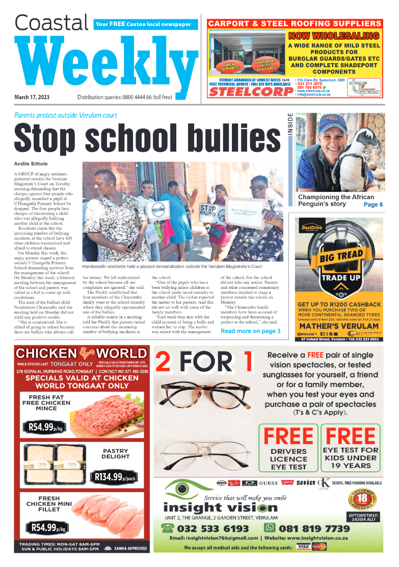 Coastal Weekly 17 March 2023 page 1