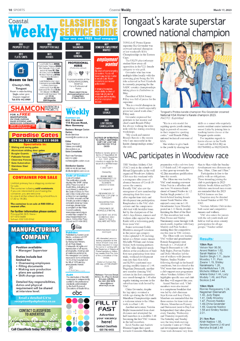 Coastal Weekly 17 March 2023 page 10