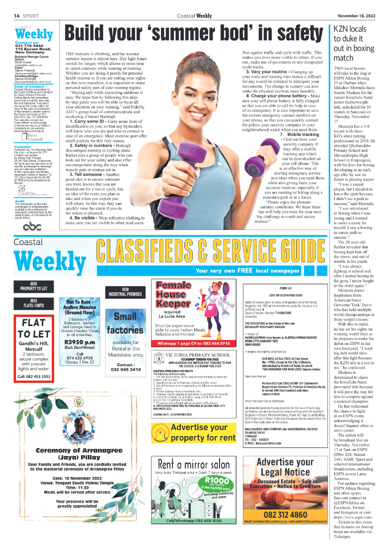 Coastal Weekly 18 November 2022 page 14