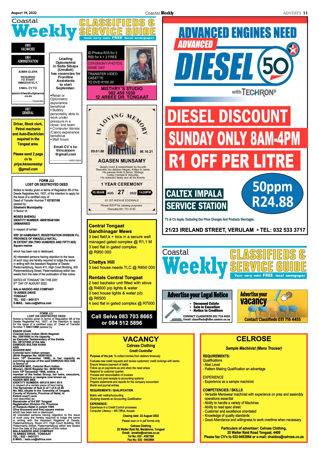 Coastal Weekly 19 August 2022 page 11