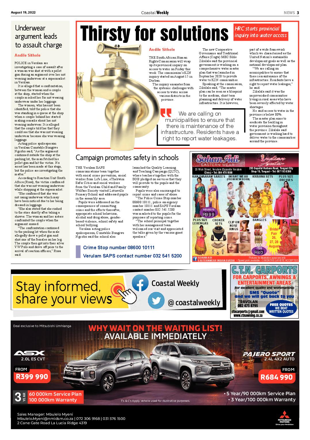 Coastal Weekly 19 August 2022 page 3