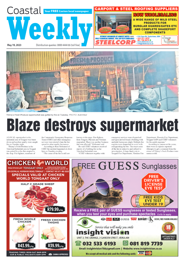 Coastal Weekly 19 May 2023 page 1
