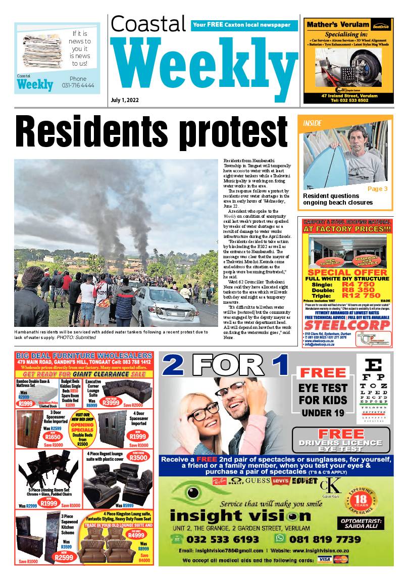 Coastal Weekly 1 July 2022 page 1