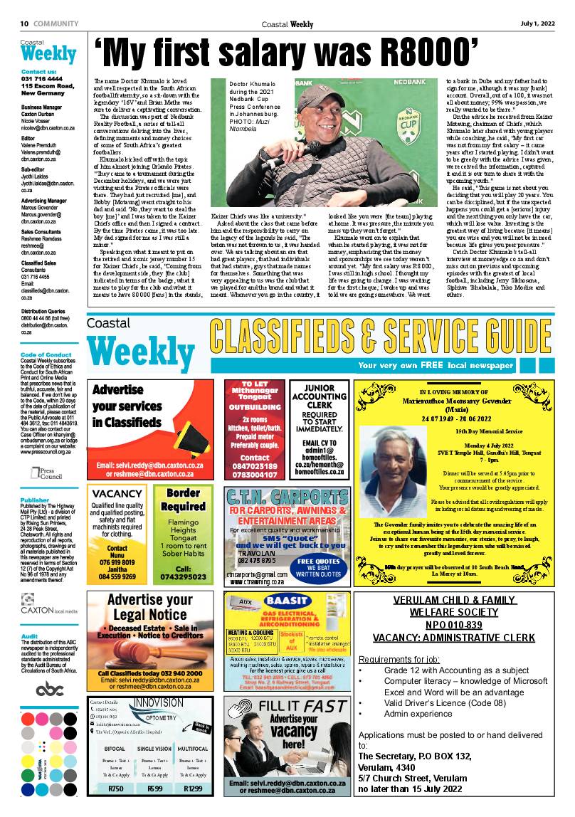 Coastal Weekly 1 July 2022 page 10