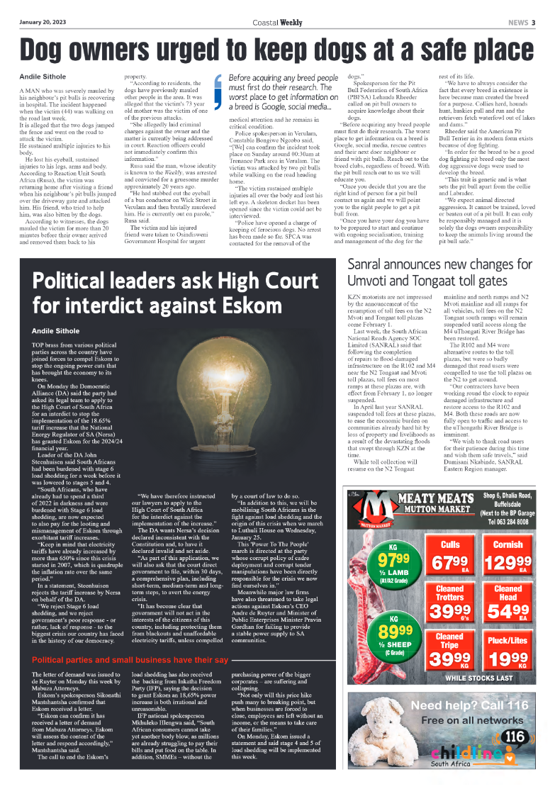 Coastal Weekly 20 January 2023 page 3
