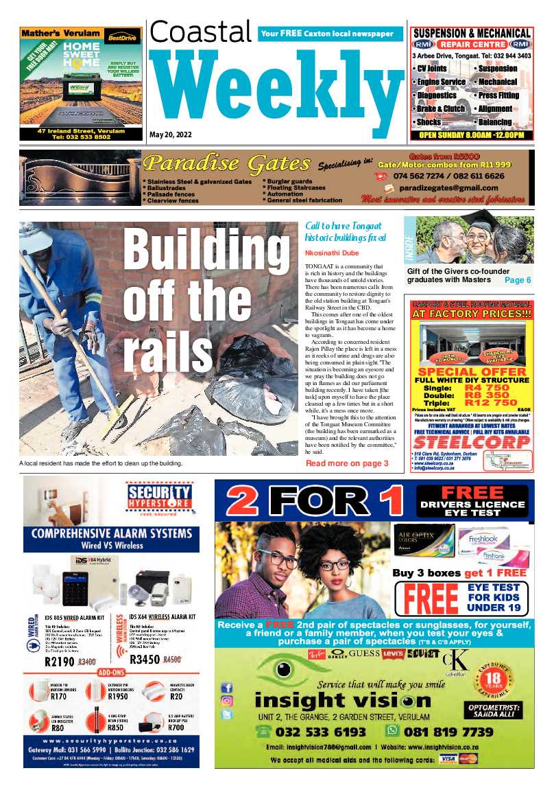 Coastal Weekly 20 May 2022 page 1
