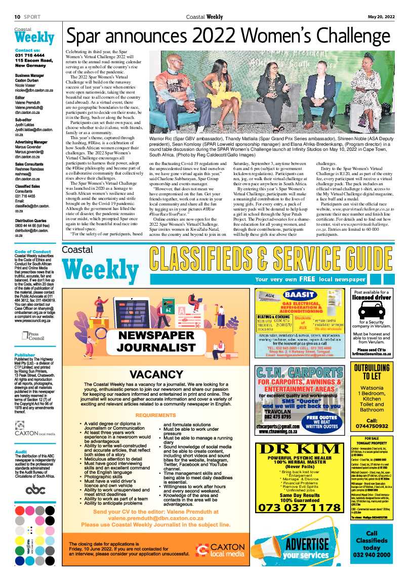 Coastal Weekly 20 May 2022 page 10
