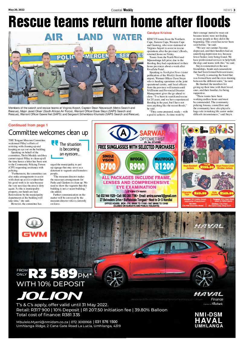 Coastal Weekly 20 May 2022 page 3