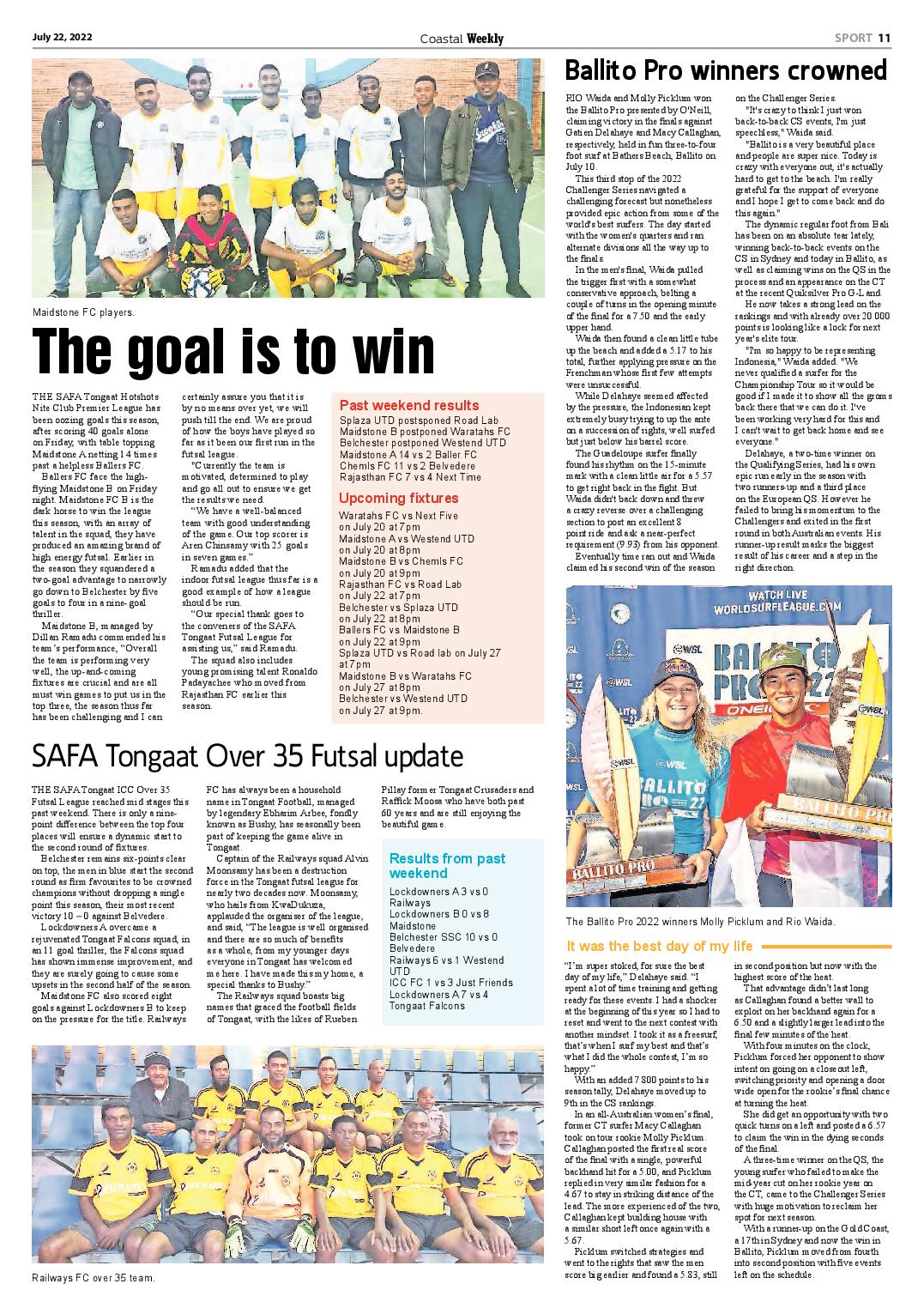 Coastal Weekly 22 July 2022 page 11