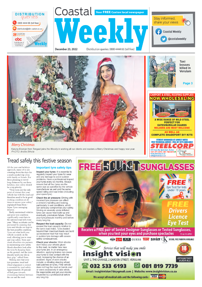 Coastal Weekly 23 December 2022 page 1
