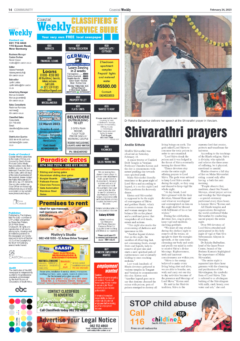 Coastal Weekly 24 February 2023 page 14