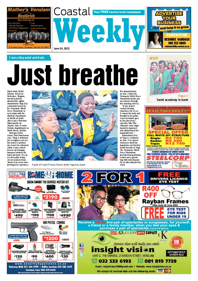Coastal Weekly 24 June 2022 page 1