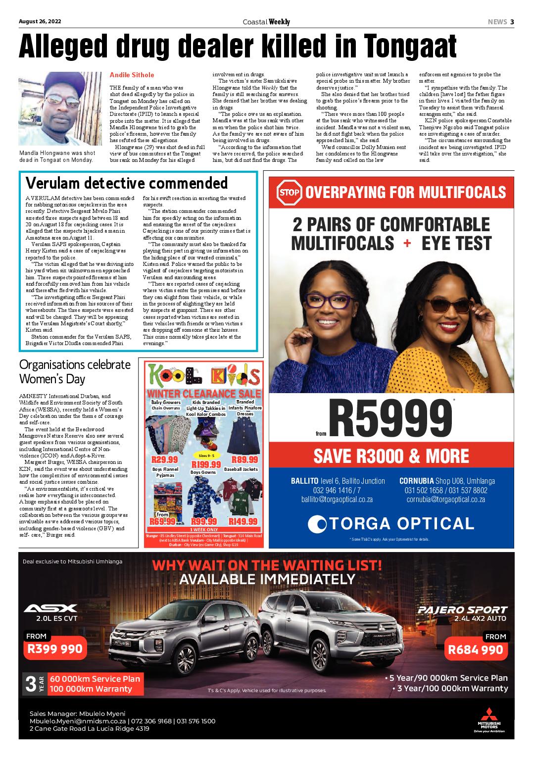 Coastal Weekly 26 August 2022 page 3