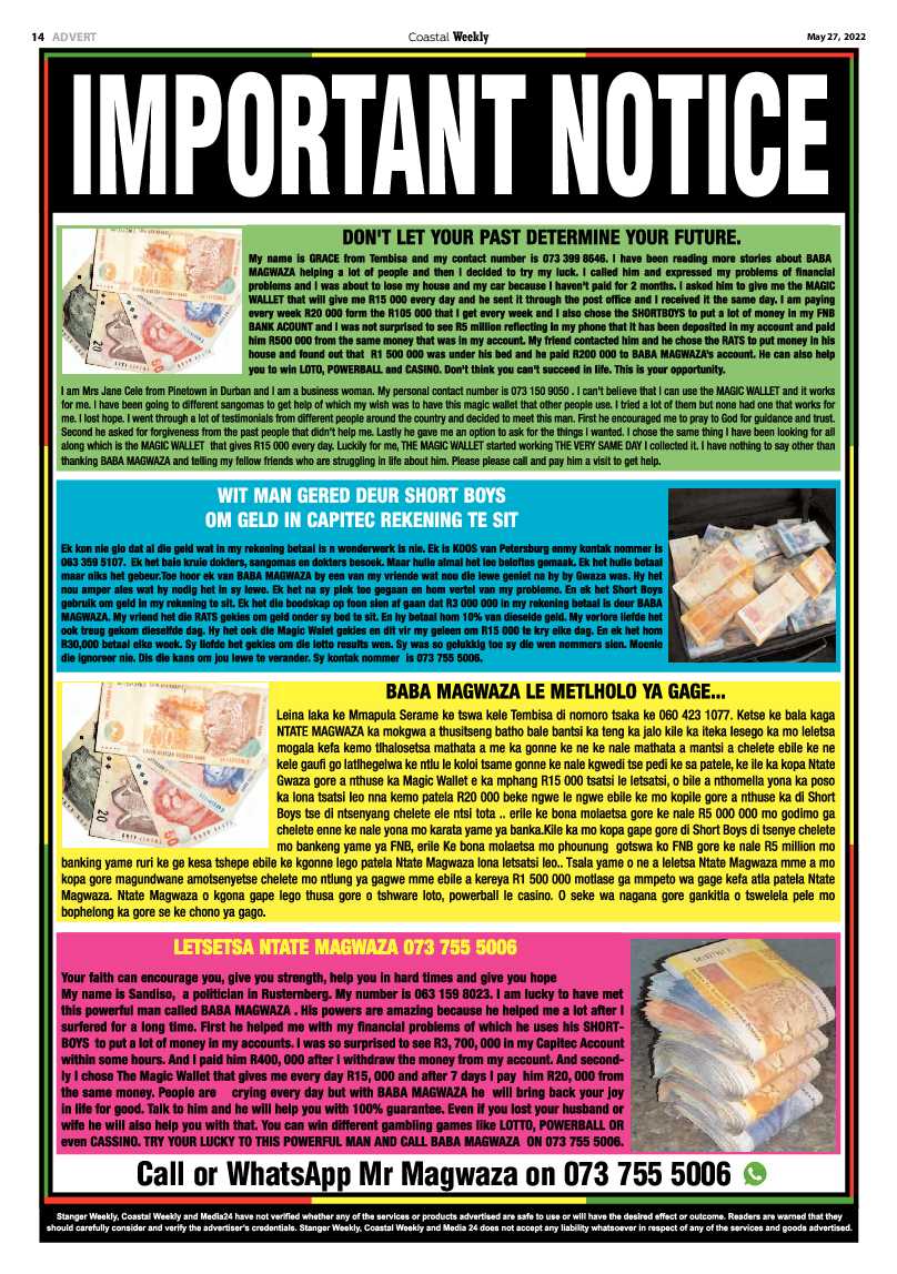Coastal Weekly 27 May 2022 page 16
