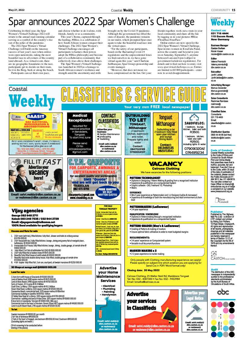 Coastal Weekly 27 May 2022 page 17