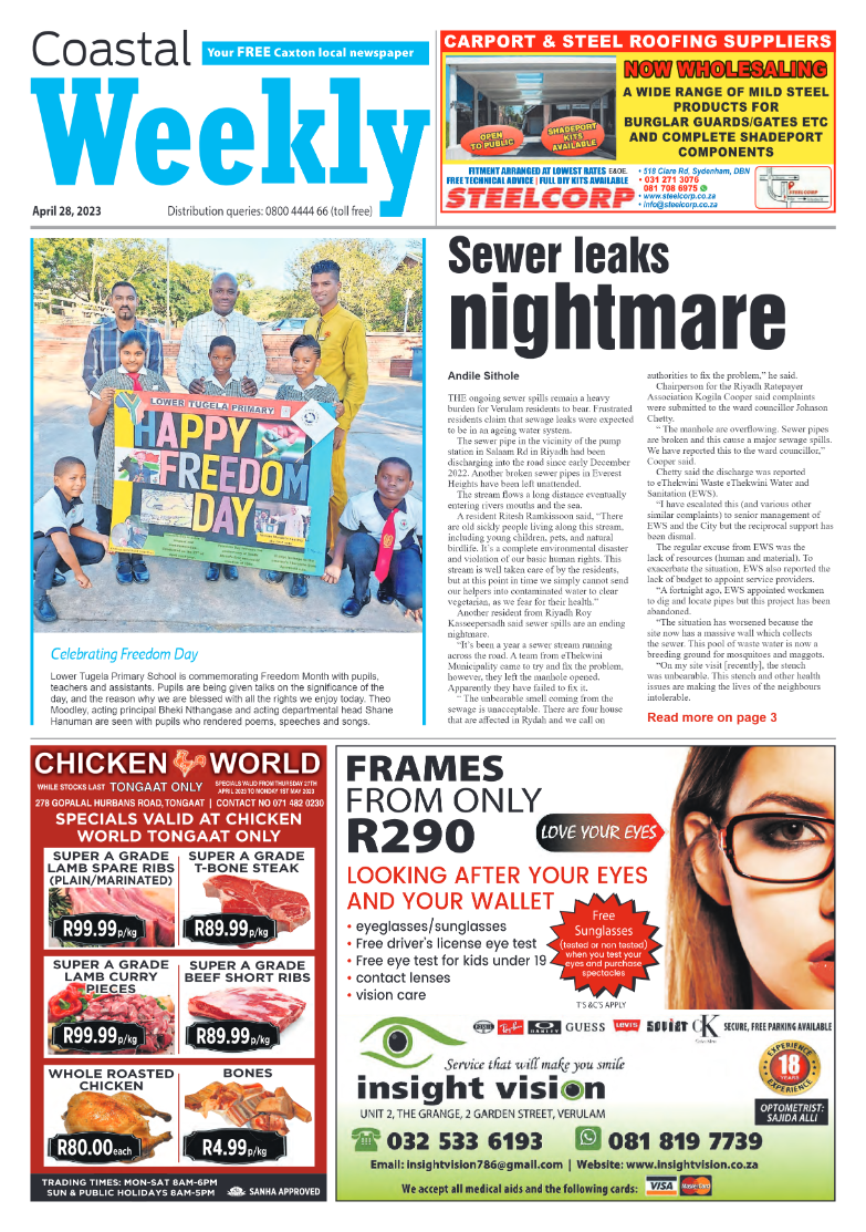 Coastal Weekly 28 April 2023 page 1