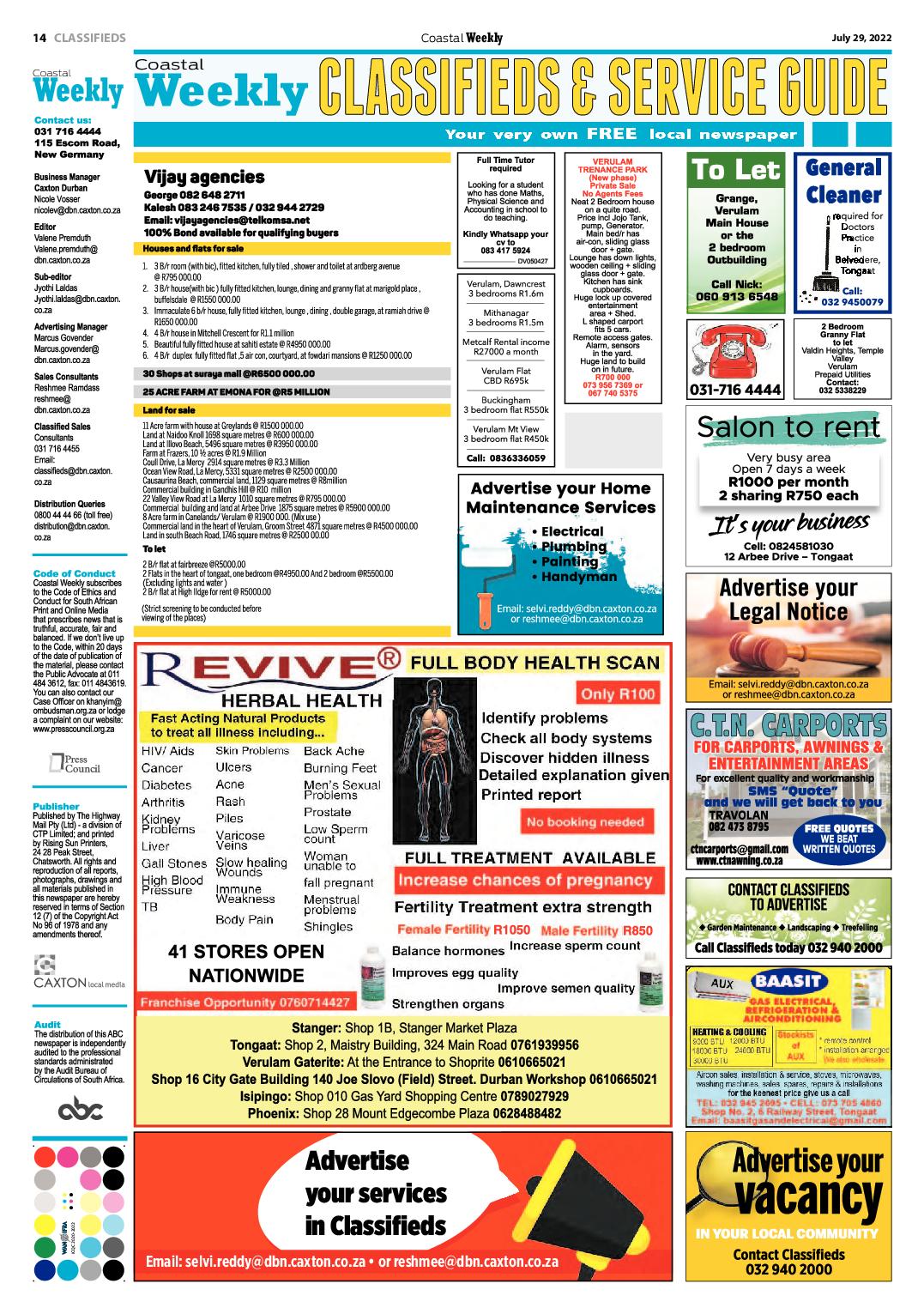 Coastal Weekly 29 July 2022 page 14