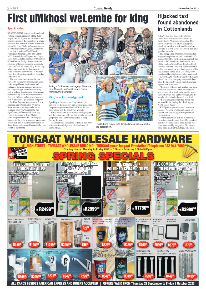 Coastal Weekly 30 September 2022 page 2