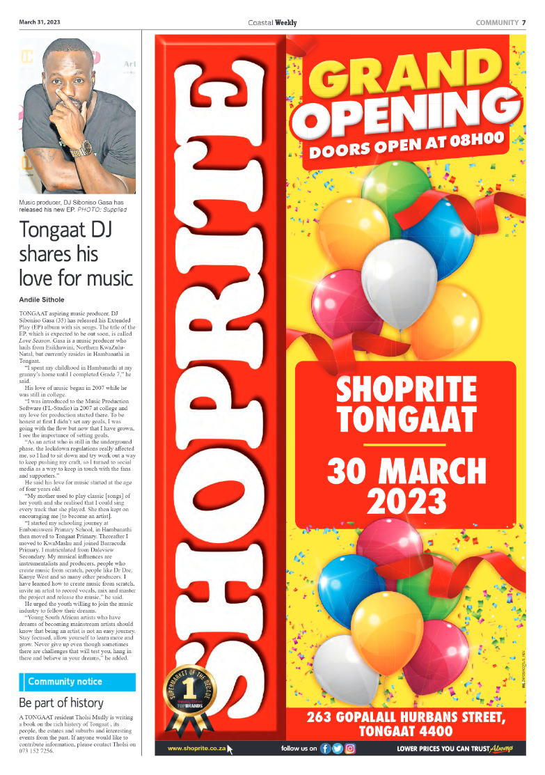 Coastal Weekly 31 March 2023 page 7