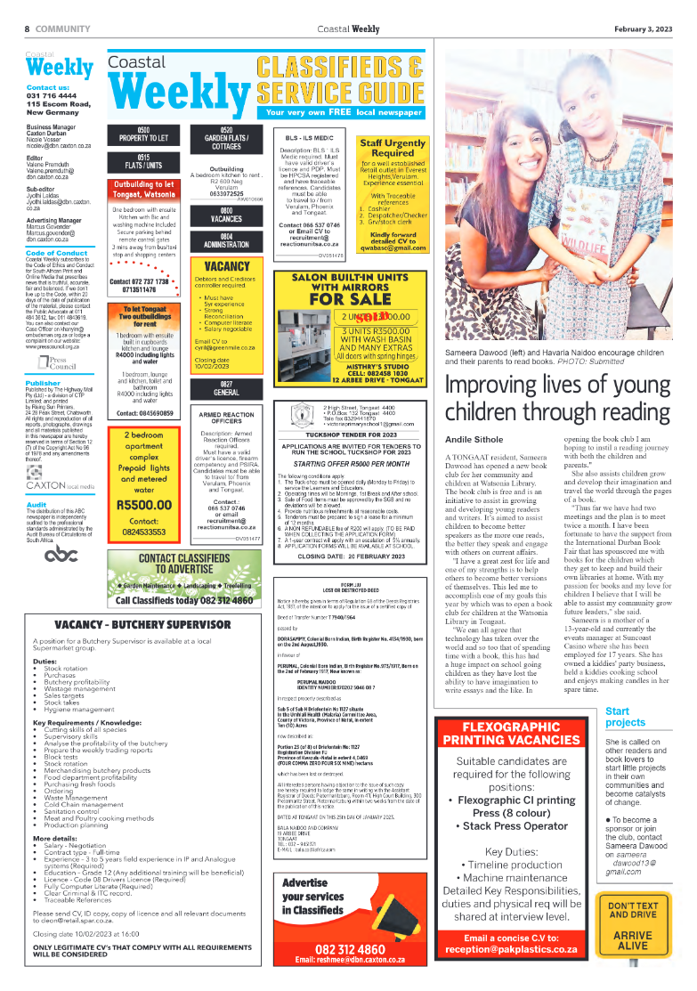 Coastal Weekly 3 February 2023 page 8