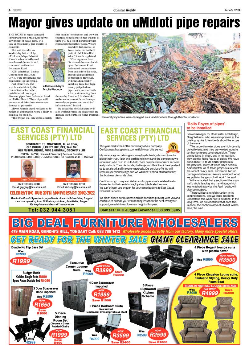 Coastal Weekly 3 June 2022 page 4