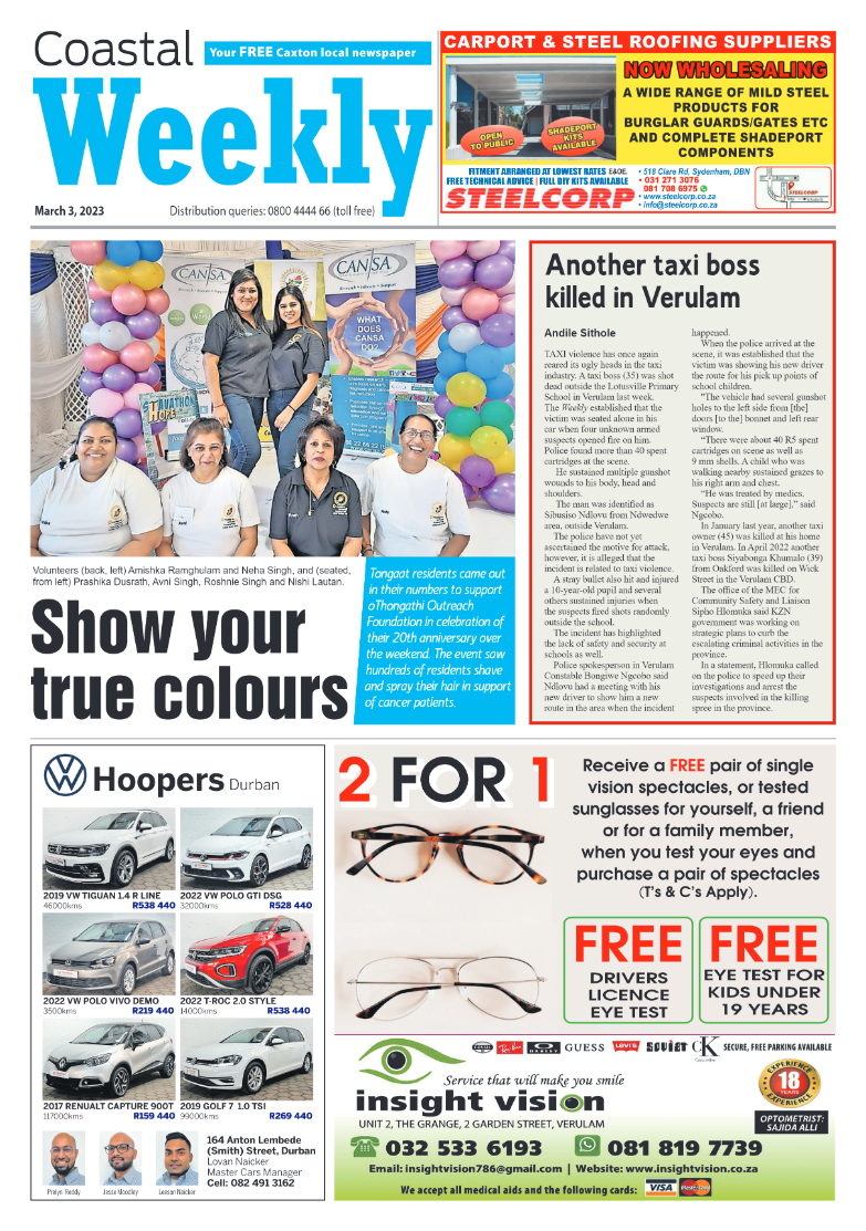 Coastal Weekly 3 March 2023 page 1