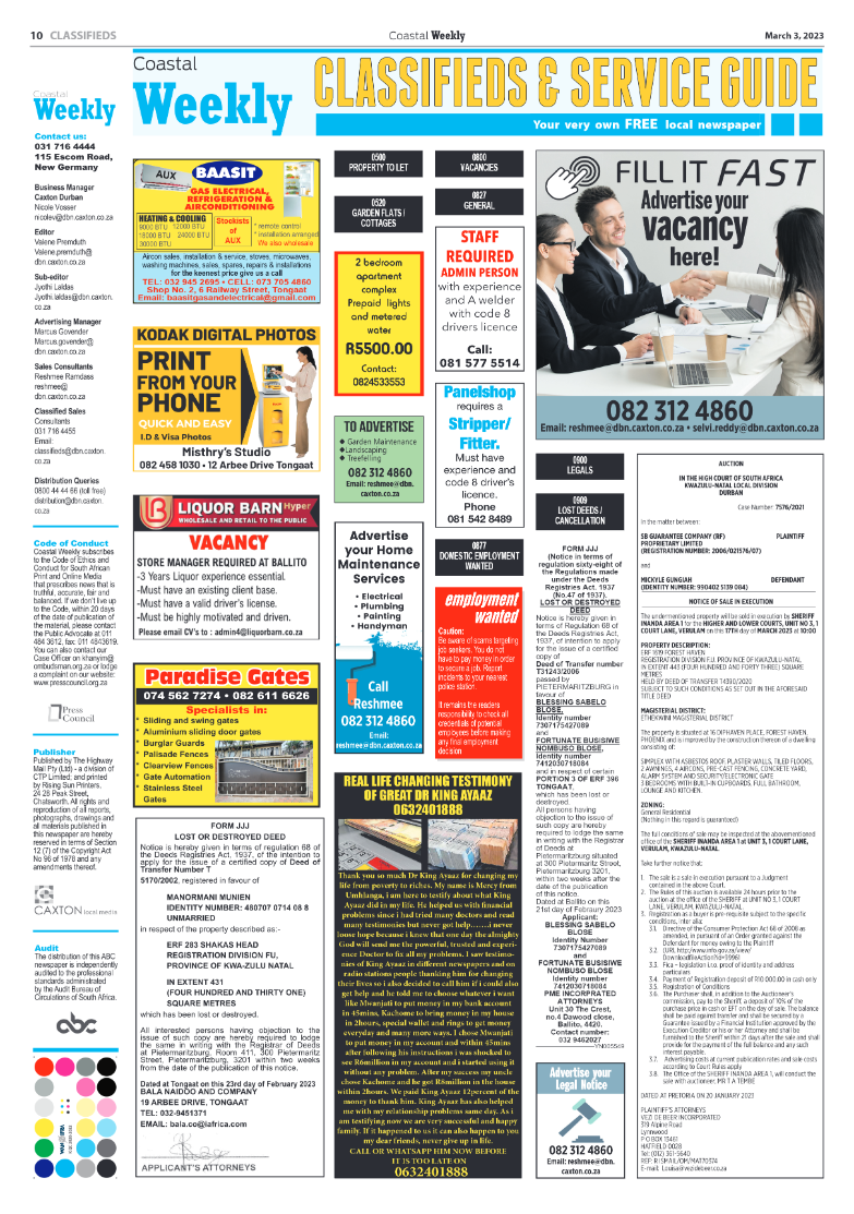 Coastal Weekly 3 March 2023 page 10