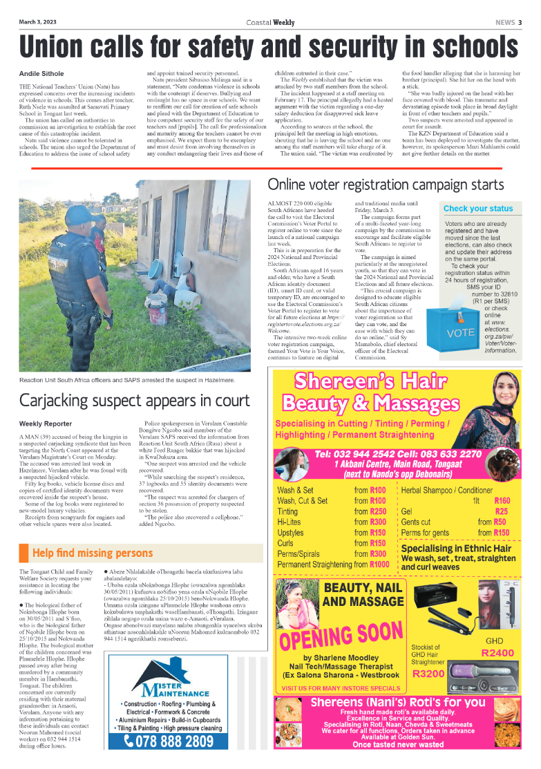 Coastal Weekly 3 March 2023 page 3