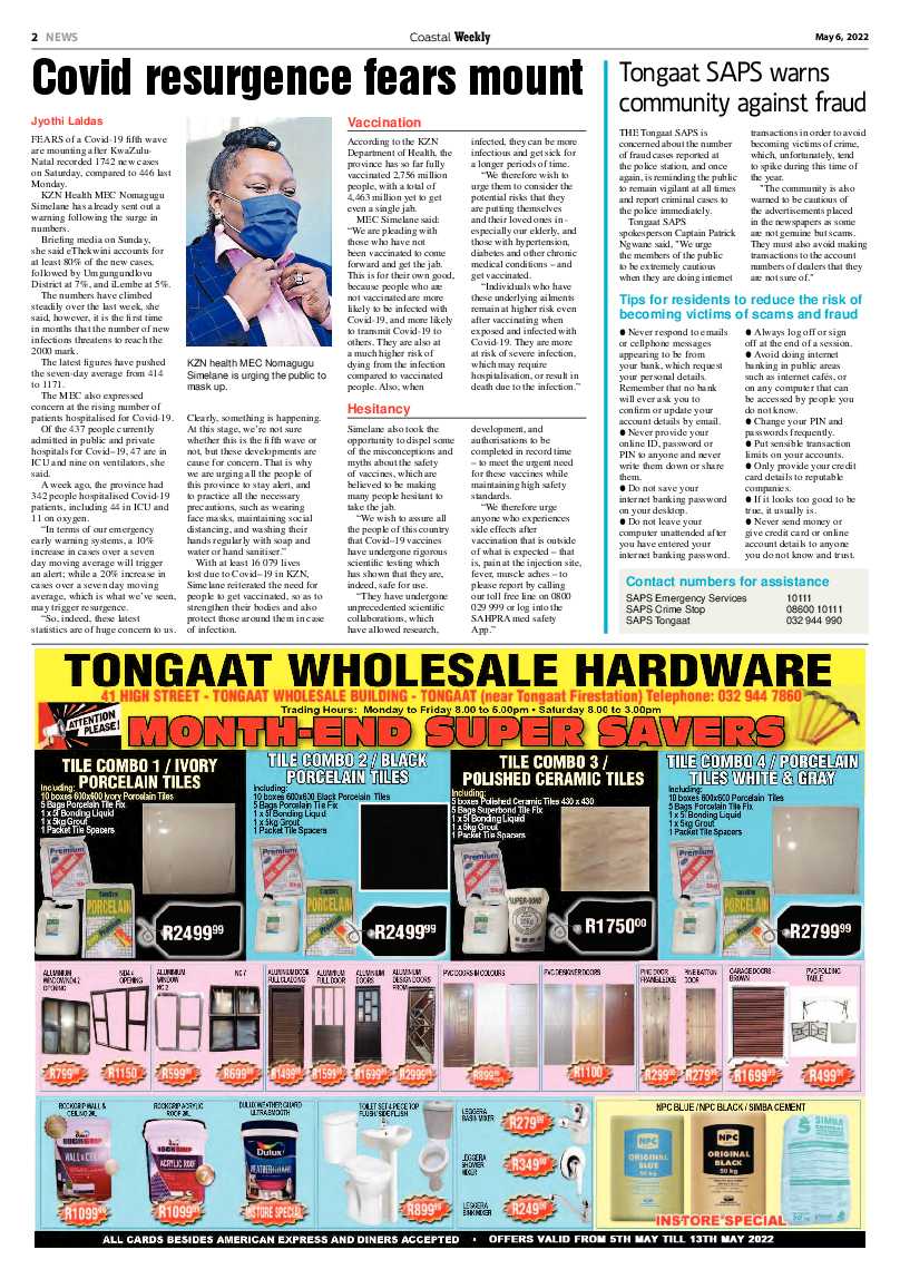 Coastal Weekly 6 May 2022 page 2
