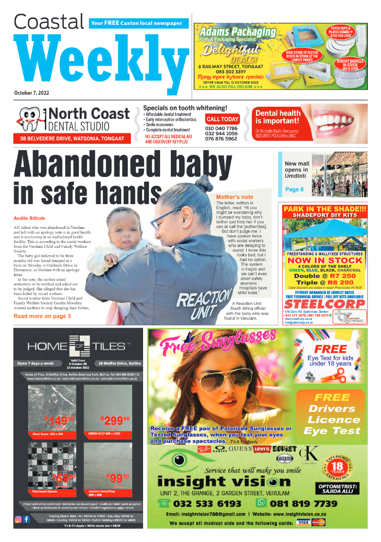 Coastal Weekly 7 October 2022 page 1