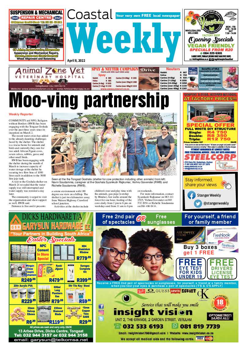Coastal Weekly 8 April 2022 page 1