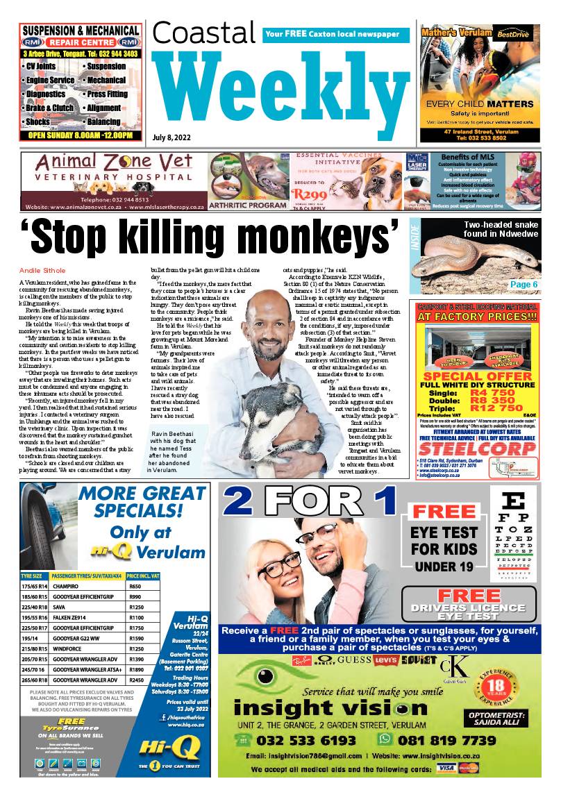 Coastal Weekly 8 July 2022 page 1