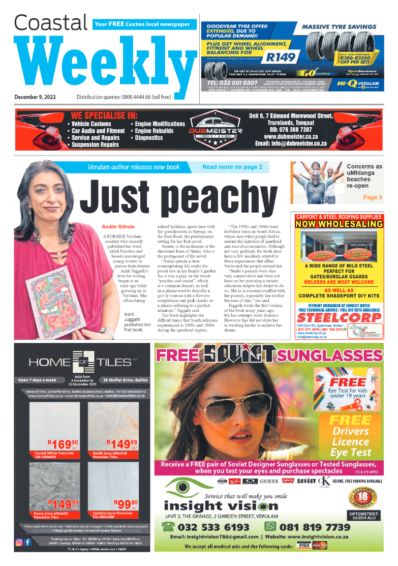 Coastal Weekly 9 December 2022 page 1